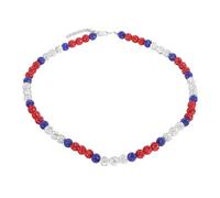 Lxwraptorial Baseball Necklace Rhinestone Beaded Necklace, Unisex Colorful Baseball Inspired Jewelry with Elastic Design for Men and Women, Hip Hop Style Accessory for Baseball Lovers (60cm)
