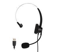 Lxwraptorial H360D - USB Single Ear Business Headset, USB Business Headset with Noise Reduction, Monaural USB Plug - and - Play Headset for Call Centres, Customer Service and Online Meetings