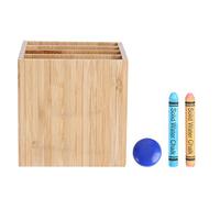 Lxwraptorial Pen Storage Box with Magnetic Snap and Chalk, Desktop Stationery Organizer Container for Pens Pencils Paper Clips, Natural Moisture - Resistant Desk Accessory