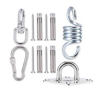 Lxwraptorial Stainless Steel Hammock Hanging Chair Ceiling Mount Hardware Kit, Swing Fixed Buckle Suspension Accessory with Spring for Porch Balcony Garden Indoor Outdoor Use