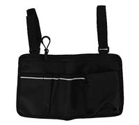 Lxwraptorial Wheelchair Side Pocket 600D Oxford Cloth Organizer Pouch, Wheelchair Side Bag with Adjustable Straps, Armrest Tote for Elderly Patients and Mobility Users