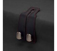 LXWUVIDD Headrest Hooks Car for Audi A6 Avant e-tron 2024 2025, Back Seat Headrest Hooks Leather Storage Organizer Interior Car Accessorie,2pcs Black Red