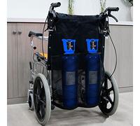 Lxwyq Wheelchair Oxygen Tank Bag, Double Oxygen Cylinder Bag, Portable Wheelchair Oxygen Tank Carry Bag, Oxygen Backpack Holder for Wheelchair & Walker