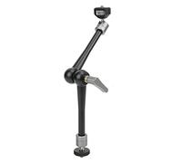 Lxwythozoan 11in Magic Arm with Large Clamp for Camera Cage Rig, Aluminum Alloy Magic Arm with 1/4in Screw and Cold Shoe Adapter, 360° Adjustable Mount for LED Light Monitor Gimbal