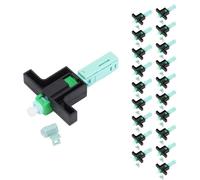 Lxwythozoan 20 Set Fiber Optic Fast Connector Kit, SC Single Mode Cold Embedded FTTH Connector with T Square Port, Field Installable Quick Termination for ODF CATV LAN