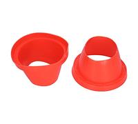 Lxwythozoan 2pcs Car Speaker Cover, Silicone Insulation Protective Pad, Red Damping Mount Adapter for Universal Car Audio System, Reduces Resonance and Improves Sound Clarity