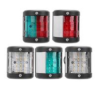 Lxwythozoan 5Pcs Boat LED Navigation Light Kit, Green Starboard and Red Port Side with White Stern Light, IP66 ABS and 304 Stainless Steel Marine Lights for 12m Vessels