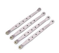 Lxwythozoan Aluminium Alloy Lower Suspension Links, RC Car Accessory, Precision CNC - Machined 2.4mm Threaded Links for 1/10 Axial 90018 RC Crawler, Includes 4 Pieces, Black Red Titanium (Ti Color)