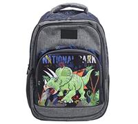 Lxwythozoan Dinosaur Pattern Backpack for Teenagers and Children, Lightweight School Book Bag with Adjustable Shoulder Straps, Breathable Cloth Backpack for Elementary Middle School (Light Gray)
