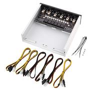 Lxwythozoan HDD Power Control Switch, SATA Drive Switcher for Desktop PC, 6 - Port Hard Disk Power Selector with LED Indicators, IDE and SATA 15P Input, 5569 4P Output for Multi -