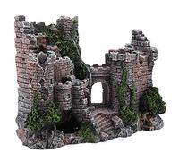 Lxwythozoan Simulation Resin Hide House Aquarium Ornament, Resin Aquarium Decor for Fresh and Salt Water Tanks, Realistic Underwater Cave with Multiple Holes for Fish and Shrimp, Heavy Base