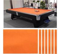 LXXW Billiard Cloth Chinese-style black 8-ball pool table cloth, includes 6 strips, for home, club, bar, and sports games Pool Table Cloth(Orange)
