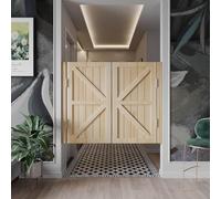 LXXW Cafe Swinging Doors for Cafe, Shop, Aisle, Entrance Revolving Door, Interior Decorative Swing Door, Custom Size and Colour Available Half Waist Fence Door(No Paint,70x90cm)
