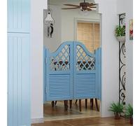 LXXW Cafe Swinging Doors Solid Wood Double Flush Door, Fence Gate Entrance Two Way Free Passage, Vintage Bar Half Waist Door Half Waist Fence Door(90x90cm)