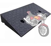 LXXW Rubber Curb Ramps Non-slip driveway kerb ramp, lightweight portable plastic ramp board with stabilising grid structure(50x27x10cm)