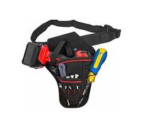 LXYDPZ Belt Tool Pouch Multi-Tool Pocket Belt, Multi-Functional Waterproof Drill Holster Waist Tool Bag Electric Waist Belt Tool Pouch Bag for Wrench Hammer Screwdriver Tool Belt Bag (Black)