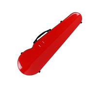 LXYDPZ Violin Case 4/4 Full Size Carbon Fiber Hard Shell Water-proof Violin Travel Cases with Back Straps(Brushed silver) (Red)