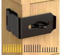 LXYQRS 90 Degree Hasp Lock Latch, Right Angle Safe Padlock Clasp Hasp for Personal Privacy, 304 Stainless Steel Security Desk Drawer Lock Latch