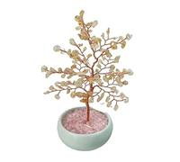 LXYQRS The Crystal Tree Natural Yellow Crystal Lucky Tree Desktop Small Ornaments Handmade Decorations Peach Tree Gift Crystal Trees