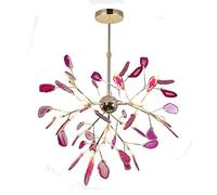 LXYST Agate Sputnik Lighting Dining Room,16/20-lights Min Century Pendant Light Rose Gold Adjustable Height G4 Indoor Decor Ceiling Chandelier for Hotel,Fo