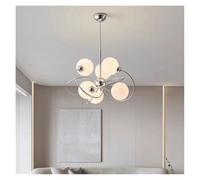 LXYST Chandeliers, Silver Magic Bean Glass Chandelier, Dining Living Room Home Ceiling Decoration(Changeable,58CM)