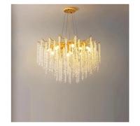 LXYST Crystal Chandelier 50cm Pendant Light Kitchen & Living Room Elegant Indoor Fixture Compatible with Various Décor Cool White Illumination