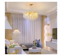 LXYST Crystal Chandelier 50cm Pendant Light Kitchen & Living Room Interior Elegant Cold White Fixture Compatible with Various Decor Styles
