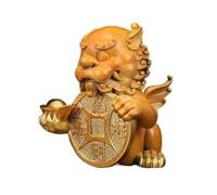 LXYST Feng Shui Table Statue Copper Fortune-Making Ornaments Retro Chinese Study Office Desktop Decorations Buddha Decoration (Color Right, Size : Small)