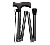 LXYST Folding Travel Adjustable Mountaineering Cane Crutches Men and Women Portable Walking Stick Balanced Walker Stylish, Comfortable Maple Wood T Handle Practical Beautiful Scenery