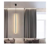 LXYST Geometry Line Strip Hanging Light, Living Room TV Wall Decor Pendant Lamps, Ceiling Lights Fixtures for Kitchen, Bedroom, Study Room,Warm White Light-140cm