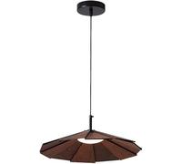 LXYST Japanese Creativity Walnut Light Minimalist Bar Counter Hanging Lamp Mid Century Retro Kitchen Island Chandelier for Living Bedroom Study Room Dining Table