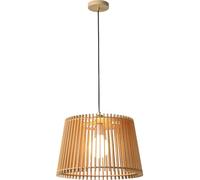 LXYST Japanese Style Wood Rustic Farmhouse Light Fixture Woven Kitchen Island Hanging Lamp Nordic Round Chandelier for Living Room Dining Table Study/40Cm*21Cm