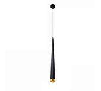 LXYST Long Tube Clight 5W Aluminum Spotlight Chandelier European Style Black Ceiling Hanging Lamp Adjustable Suspension Fixture for Kitchen Island Bedroom L/Warm Light/3000K