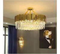 LXYST Nordic Luxury Crystal Chandelier for Living Room Hotel Lobby & Restaurant Round Pendant Light Fixture Elegant Gold Home Decor Stunning Illumination