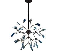 LXYST Postmodern Suspension Rod 20 Lights Pendant Light G4 LED Agate Stone Firework Hanging Lighting Fixture, Ceiling Chandelier