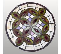 LXYST Style Ceiling Light Fixture Flush Mount, 12/16/20 Inch, Vintage Handmade Stained Glass Lamps for Living Room Bedroom Dining Hallway Loft Decor,DX30,30x9cm