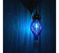 LXYST Turkish Mosaic Crack Stained Moroccan Wall Lamp Handmade Style Glass Globe with Bronze Base for Bedroom Bedside Living Room Kitchen,F