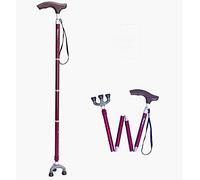 LXYST Walking Stick Folding Cane Three-Legged Portable Elderly Crutches with Retractable Corner Yearn for