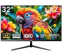 LXZ 32 Inch 4K UHD Monitor, 100% sRGB HDR10, 3840×2160 60Hz with G-Sync&Freesync, HDMI 2.0 & DP 1.4, VESA Mountable, for Home Office Gaming