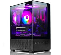 LXZ Desktop Computer AMD Ryzen 7-5700G 8 core 3.9GHz, 16G DDR4 RAM, 512G NVME SSD, Tower Computer with 600W Power Supply for Gaming, Home and Office (Black)