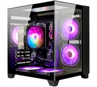 LXZ Desktop Computer AMD Ryzen 7-5700G 8 core 3.9GHz, 32G DDR4 RAM, 1TB NVME SSD, Tower Computer with 600W Power Supply for Gaming, Home and Office (Black)