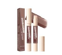 LXZJJM 2-in-1 Lip Liner and Color Stick, Satin Finish Hydrating Lip Crayon with Avocado Oil & Vitamin E, Long Lasting Line & Fill, 1.6g / 0.06 oz，#04 Coffee Break