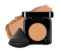 LXZJJM 2-in-1 Pressed Setting Powder with Suction Cup Phone Grip, Matte Oil Control Face Powder Compact with Mirror & Sponge, Long Lasting Pore Blurring Finishing Powder，#5 Cinnamon Bun