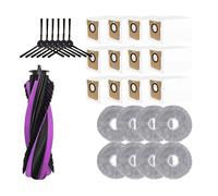 LXZNRQU Complete Replacement Parts Kit Compatible with JONR P20 PRO Robot Vacuum, 4-in-1 Set Includes Main Roller/Side Brushes/Mop Pads/Dust Bag