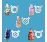 LXZSMH Ice Cream Machine Nozzle Accessories,modeling ice cream cap,Fancy Nozzle Modeling Lids Spare Parts Soft Serve Ice Cream Machine Shape Caps Fittings Replacement 29mm Inner Diameter (5 Pieces)