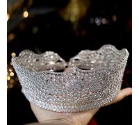 LXZSMH Women's Headdresses,Hair Jewelry Crown Tiaras for Women Bridal Wedding Hair Accessories, Round Crown Pageant Accessories,Gorgeous Tiaras and Crowns Queen Crown, Crown King