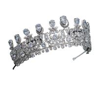 LXZSMH Women's Headdresses,Hair Jewelry Crown Tiaras for Women Classic Cubic Zirconia Big Royal Wedding Bridal Tiara Crown Diadem Women Girl Hair Accessories Jewelry
