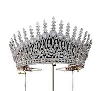 LXZSMH Women's Headdresses,Hair Jewelry Crown Tiaras for Women Jewelry Pageant Hair Accessories Classic Elegant Tiaras Handmade Princess Bride Zircon Wedding Crown for Women(Rose Gold)