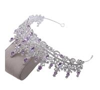 LXZSMH Women's Headdresses,Hair Jewelry Crown Tiaras for Women Lavender Crystal Bridal Tiara Crown Purple Rhinestone Wedding Hair Accessories Princess Pageant Bride Crown