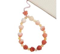 LY&SASIF Phone Charm with Xiaoqingning Bodhi Cat Paw Hanging Chain Exquisite Accessory for Women's Wrist, Anti-lost Rope, Bag Keychain Hanging Ornament Phone Lanyard Orange